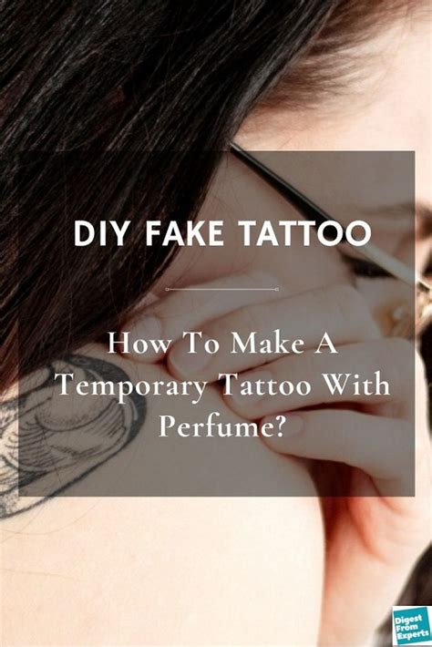 how to make a fake tattoo with water and perfume